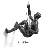 Kletterfiguren Wanddekoration – Inspirierende Wandkunst aus Resin und Eisen