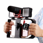 Smartphone-Stabilisator mit VideoGrip – Professionelles Filmgehäuse mit Kaltenschuh-Befestigungen