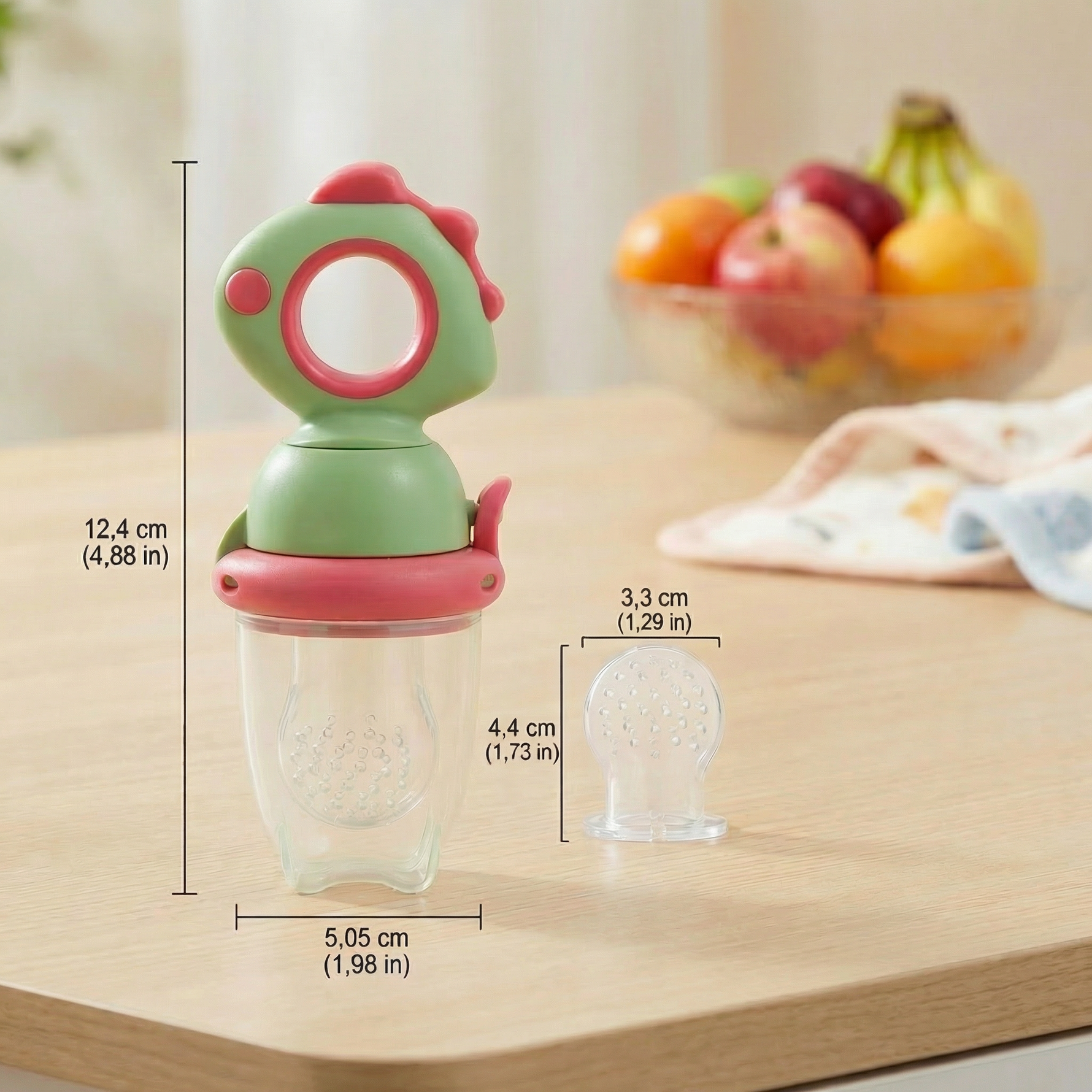 Fruchtsauger für Babys – Silikon Beißring mit Druckfunktion