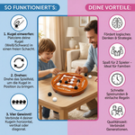 Logikspiel für Kinder und Familie – Drehbares Schach und 4-Gewinnt