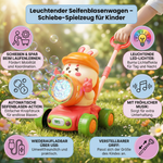 Schiebe-Spielzeug für Kinder – Wagen mit leuchtenden Seifenblasen