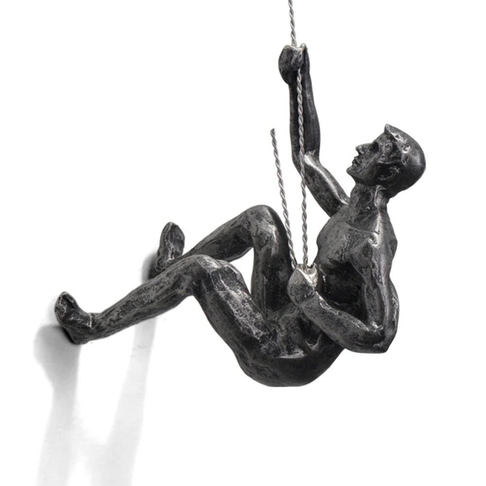 Kletterfiguren Wanddekoration – Inspirierende Wandkunst aus Resin und Eisen