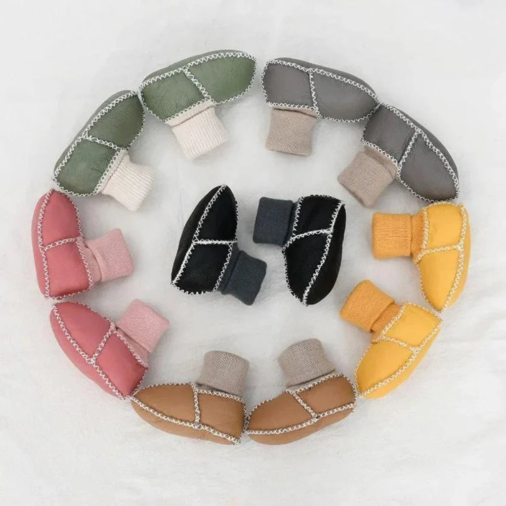Kuschelige Lauflernschuhe für Babys im Winter