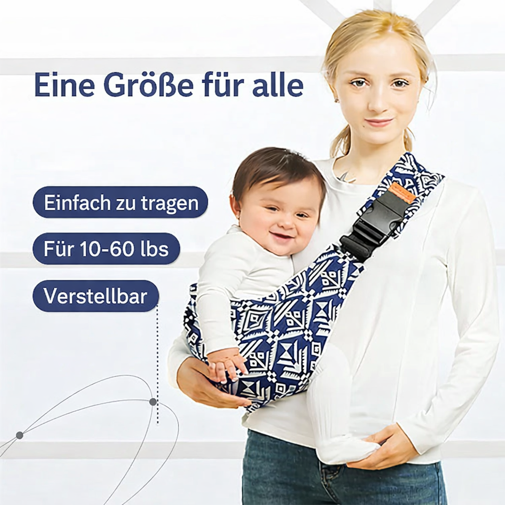 Komfortable Babyttragetasche mit verstellbarem Schultergurt