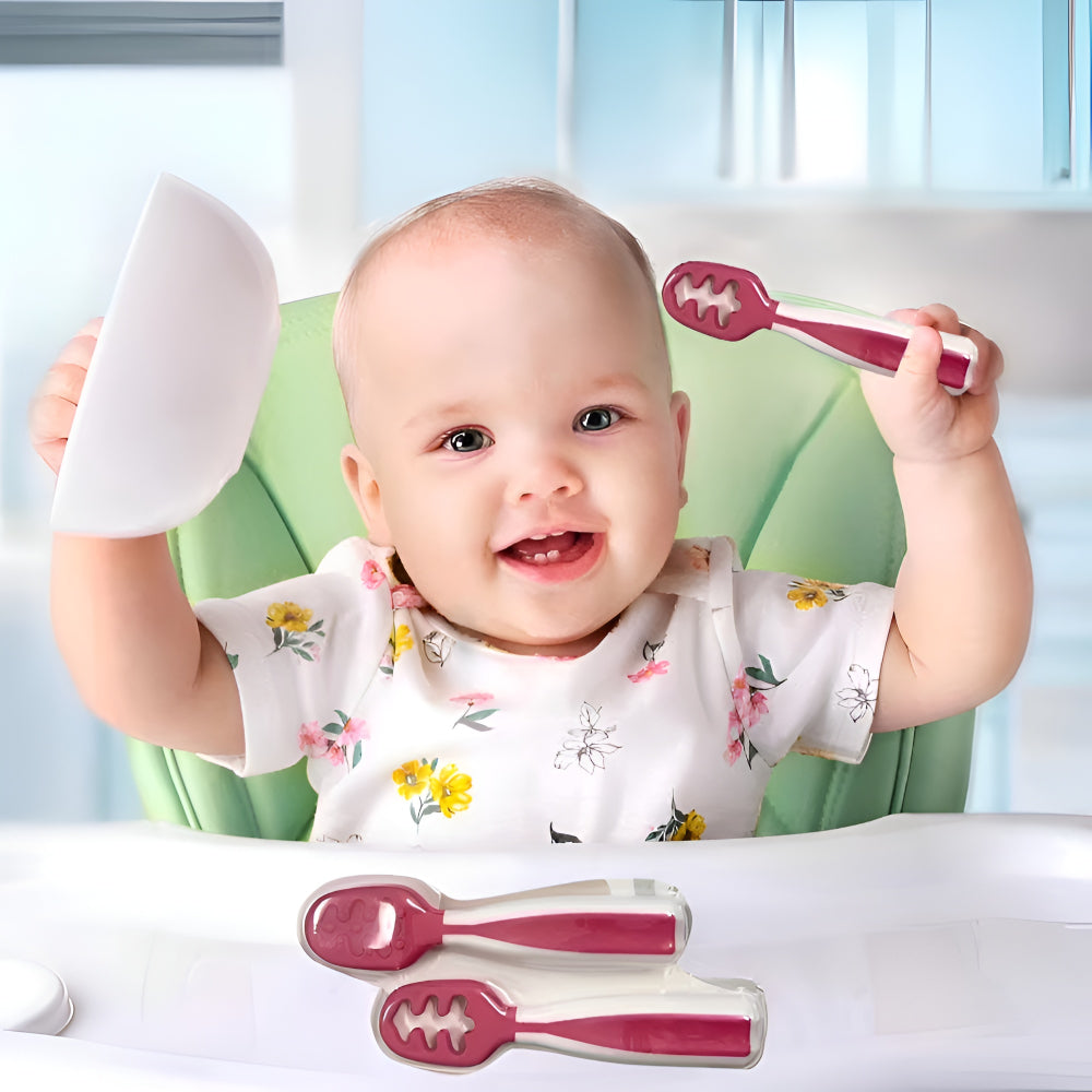 Silikon Löffel Set für Babys – Ideal zum Selbstessen