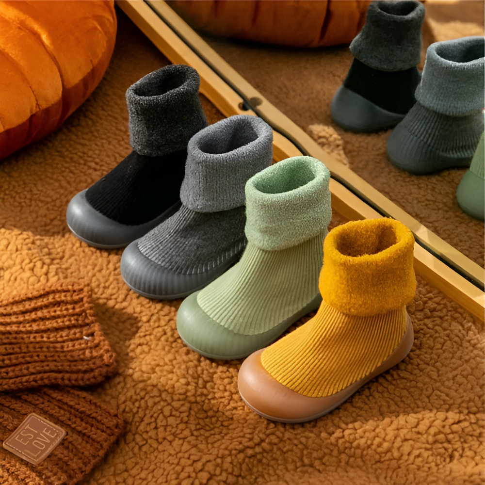 Wärmeschutz und Sicherheit – Rutschfeste Lauflernschuhe für Kleinkinder