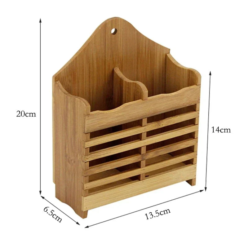Eleganter Besteckorganizer aus Naturmaterial