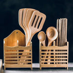 Eleganter Besteckorganizer aus Naturmaterial