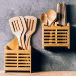 Eleganter Besteckorganizer aus Naturmaterial