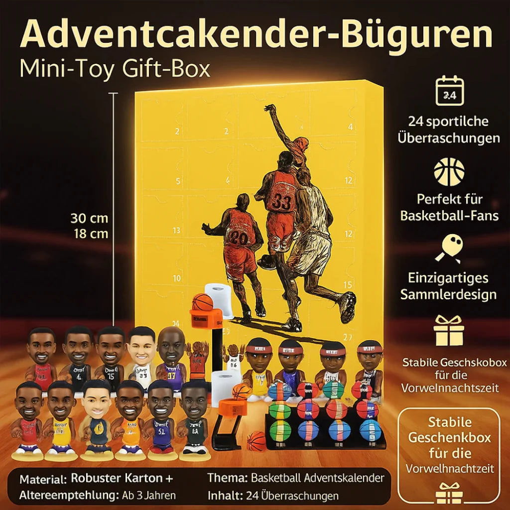 Basketball Adventskalender mit Miniaturen für Feiertagsfreude