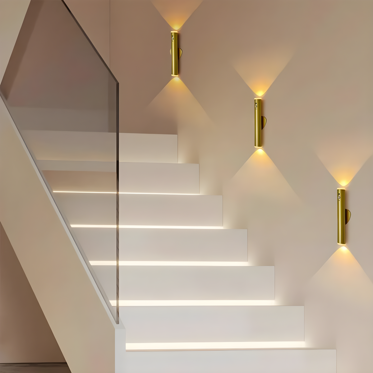 Wireless Wall Light with Motion Sensor and Remote Control – Stylish LED Light for Hallways and Stairwells