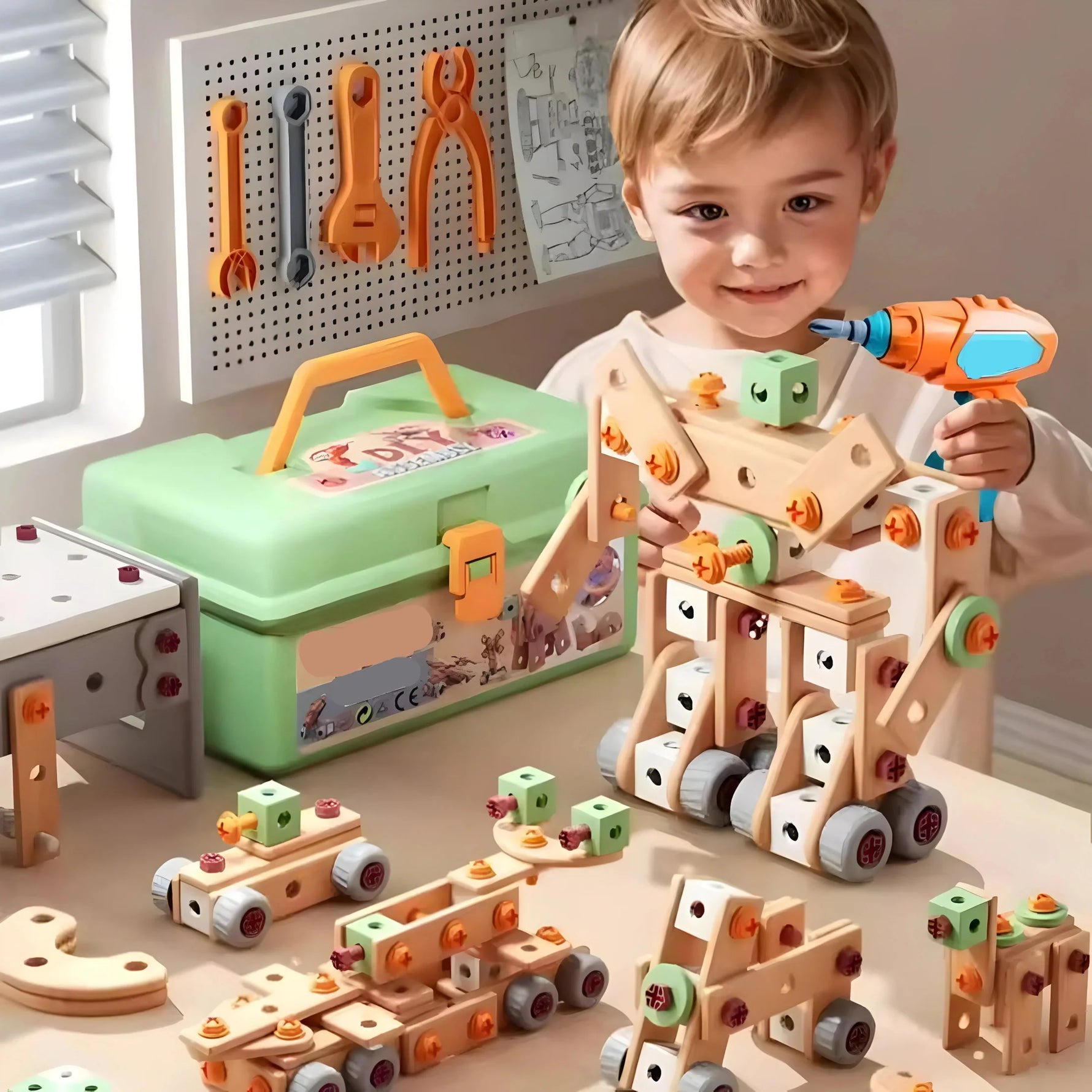 Kreativbaukasten für kleine Baumeister und Erfinder