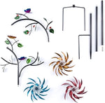 Faszinierender Sommer-Windspinner mit bunten Blumen