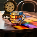 Kreativer Becher im 3D Buchdesign – Handgemacht & Bunt