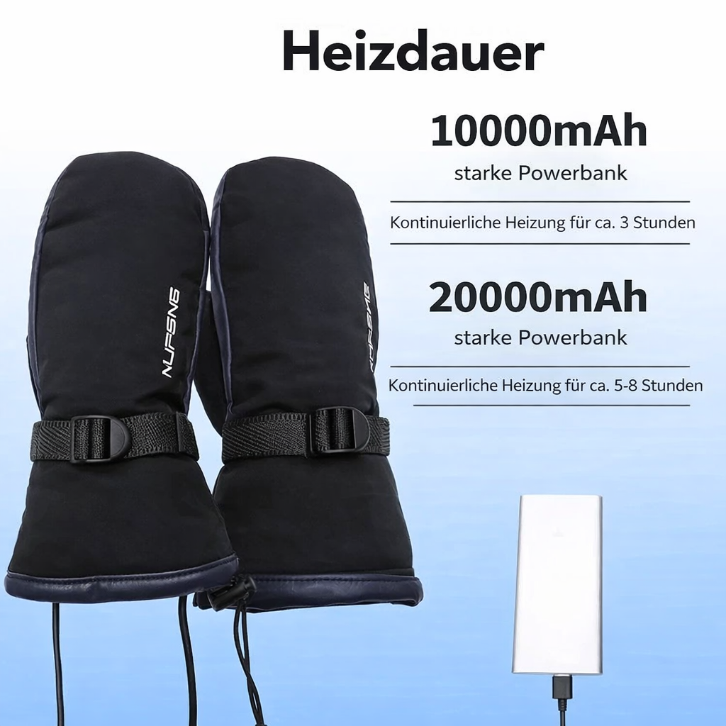 Wärmende Handschuhe | Doppelte Wärme | Wasserfest | USB Aufladbar | FrostGuard