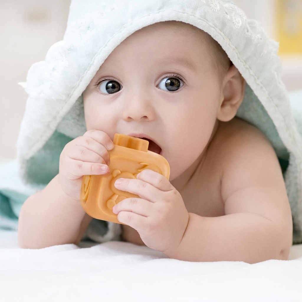 Entwicklungsfördernder Beißring mit Stapelspielzeug für Babys