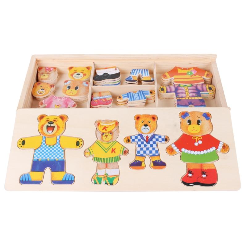 Kreatives Spielzeug: Montessori Bär Verkleidungsspiel