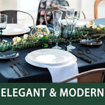 Elegantes Besteckset | 24-teiliges Set in Matt-Schwarz | Mit Steakmessern