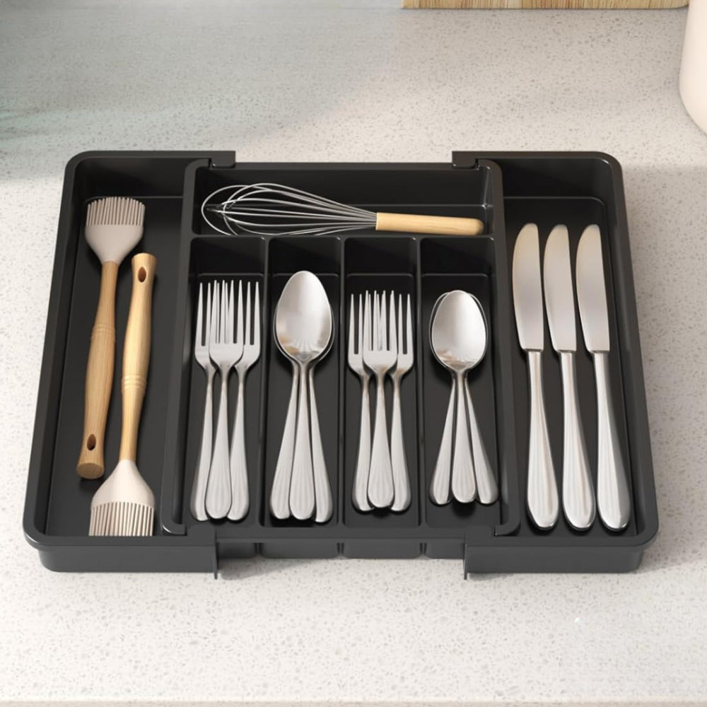 Verstellbarer Besteckorganizer für die Küche