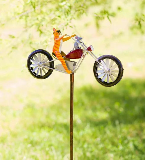 Metall-Windspiel im Fahrrad-Design für Ihren Garten