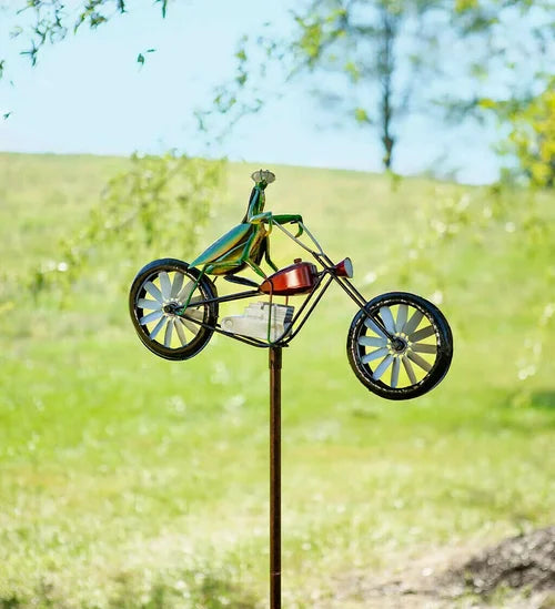 Metall-Windspiel im Fahrrad-Design für Ihren Garten
