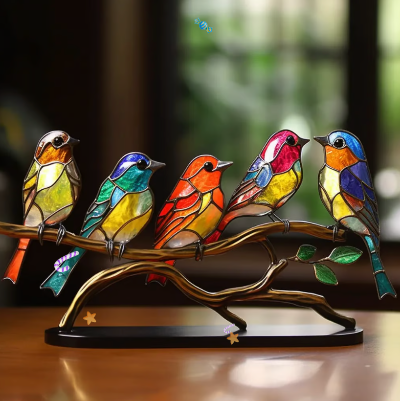 Magische Vögel aus Buntglas für Ihr Zuhause