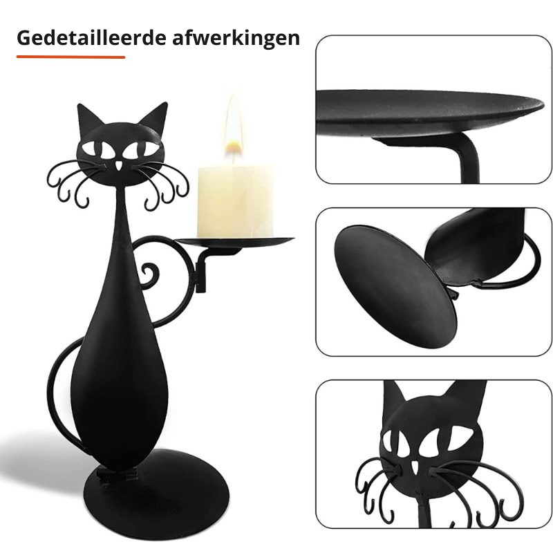 Katzenzauber: Der stilvolle Kerzenhalter für Ihr Zuhause
