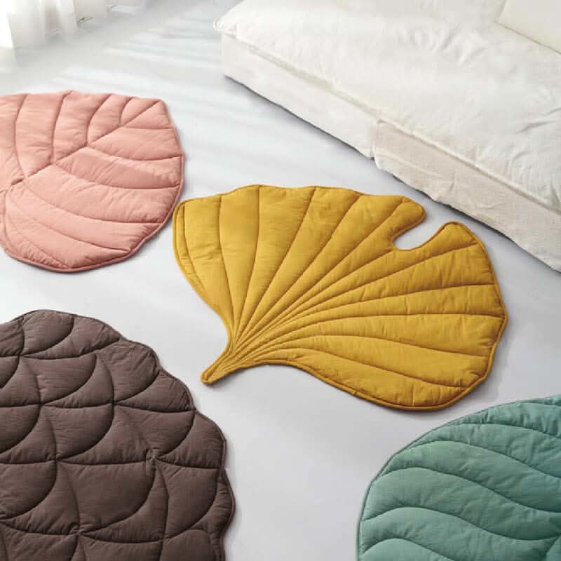 Hundebett in Blattform – Bequemes Bett aus Baumwolle und Polyester