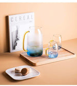 Eleganter Glaskrug mit passendem Trinkglas Set