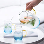 Eleganter Glaskrug mit passendem Trinkglas Set