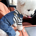 BlueBark | Modische gestreifte Jeansjacke für Hunde