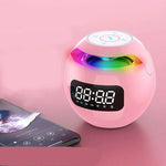 Bluetooth Speaker Alarm Clock with LED Night Light and 2200mAh Battery - Multifunctional Sound System