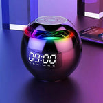 Bluetooth Speaker Alarm Clock with LED Night Light and 2200mAh Battery - Multifunctional Sound System