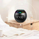 Bluetooth Speaker Alarm Clock with LED Night Light and 2200mAh Battery - Multifunctional Sound System