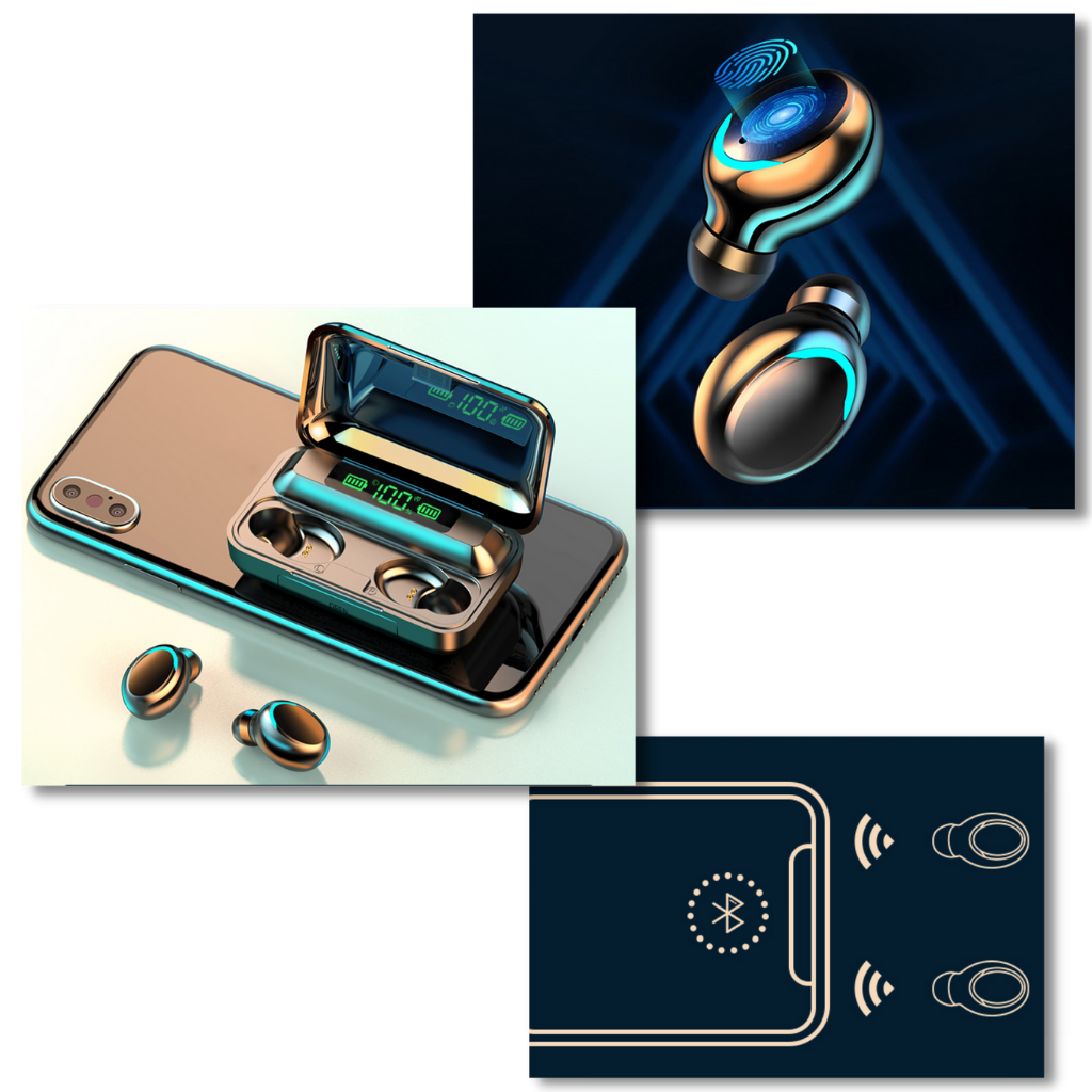 Wireless headphones with convenient charging case