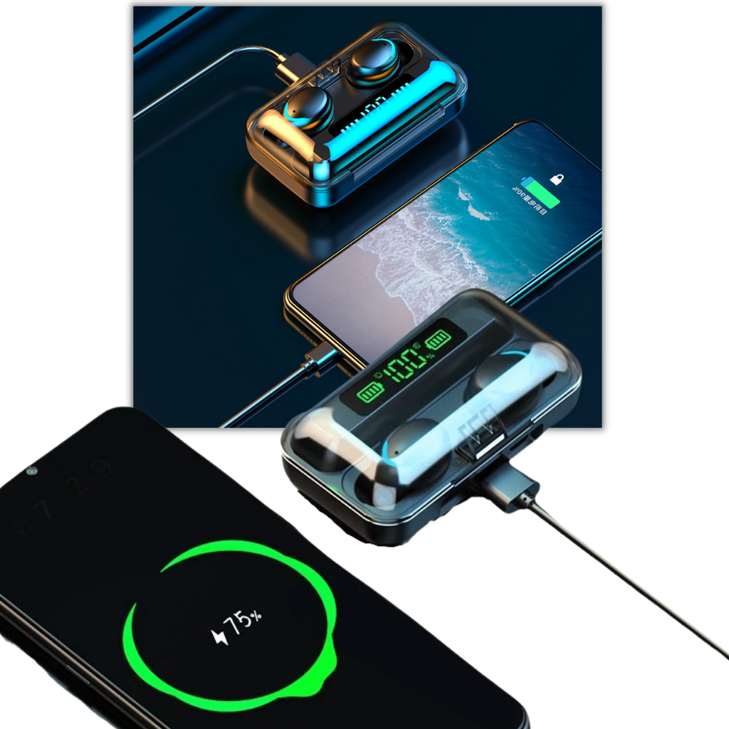Wireless headphones with convenient charging case