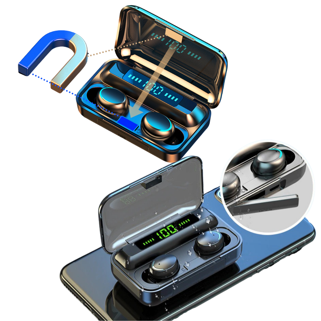 Wireless headphones with convenient charging case