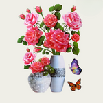 Wandsticker mit Blumen und Schmetterlingen | Wiederverwendbar | Dekorative Verwandlung