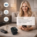 Handgelenk-Blutdruckmessgerät mit Sprachfunktion und Touchscreen