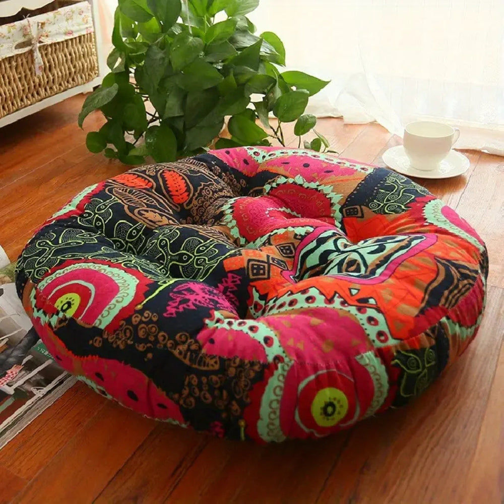 Naturally – Stylish Round Cushion Made of 100% Cotton for Your Home