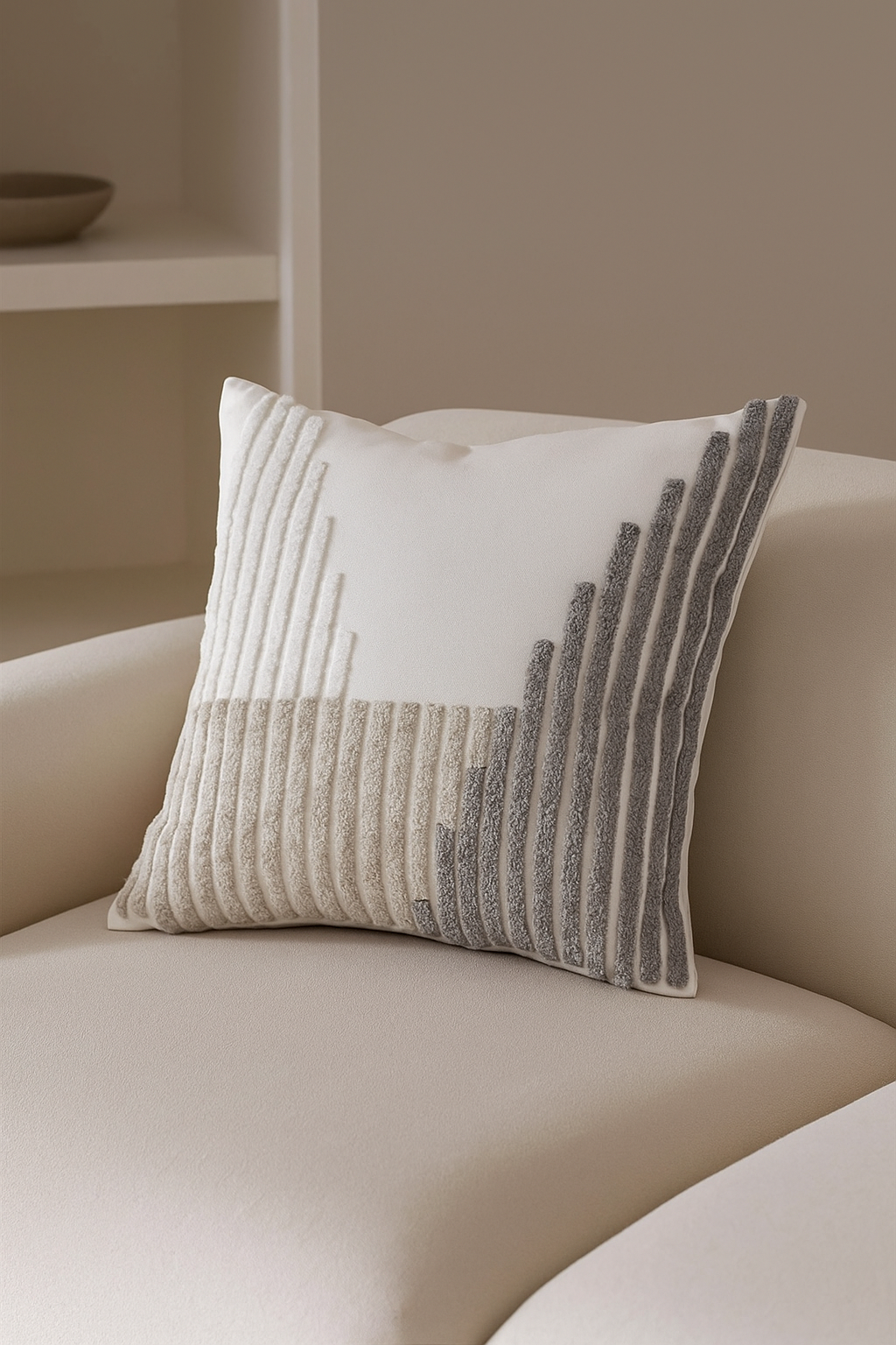 Boho-Inspired Decorative Pillow Cover – Stylish Textured Fringe for Sofa and Bedroom