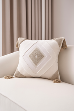 Boho-Inspired Decorative Pillow Cover – Stylish Textured Fringe for Sofa and Bedroom
