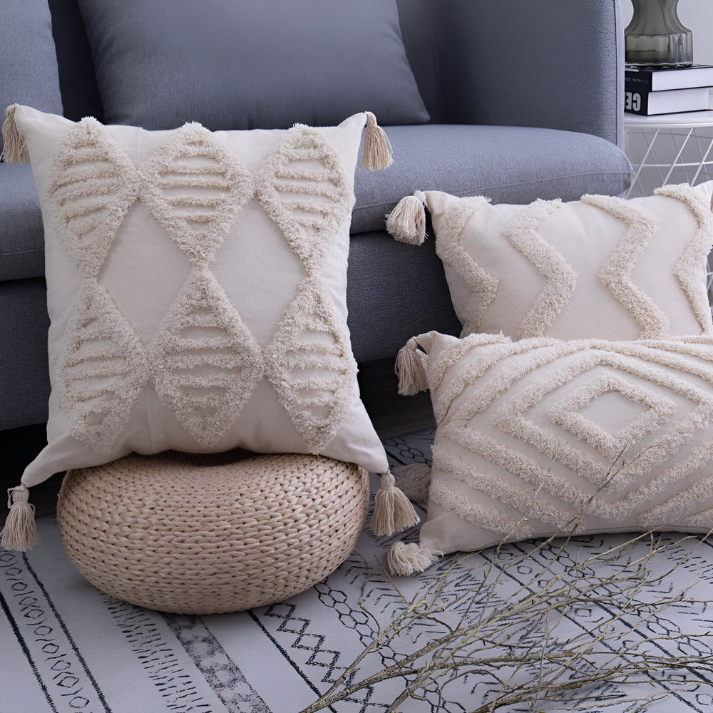 Stylish Cushion Covers – Ibiza-Inspired Cotton Sleeves for Inviting Spaces