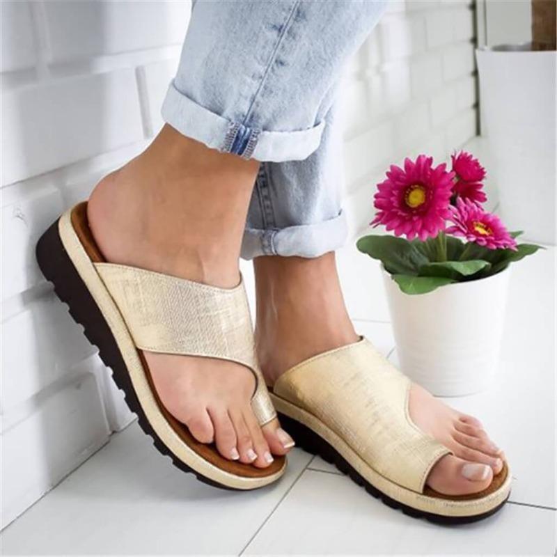 Orthopädische Damensandalen mit Zehenkorrektur