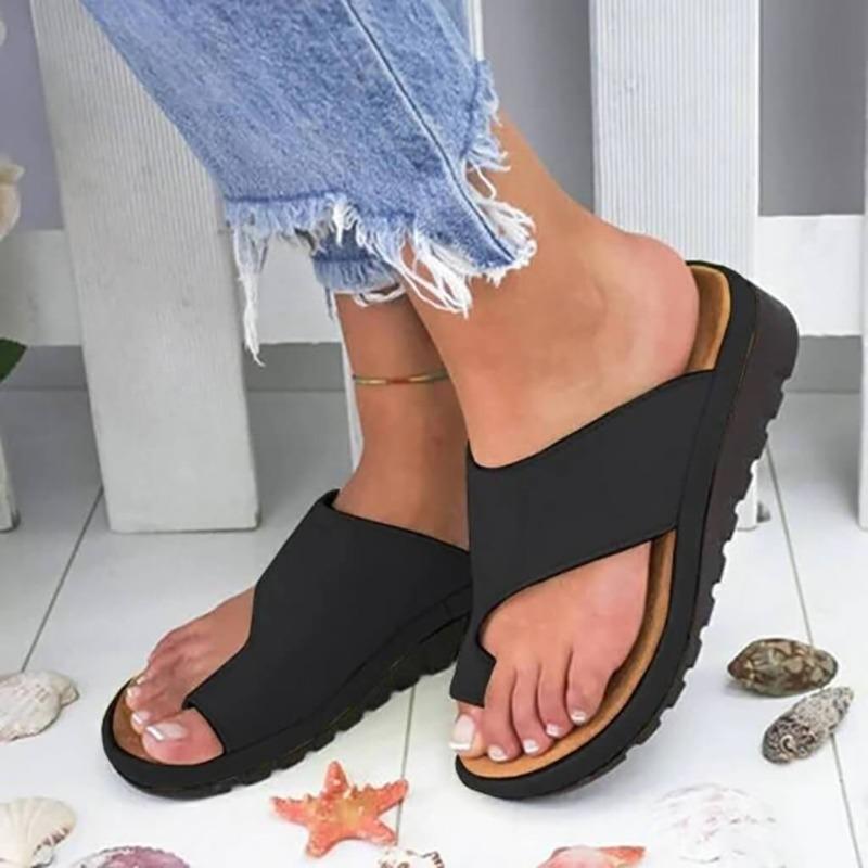 Orthopädische Damensandalen mit Zehenkorrektur