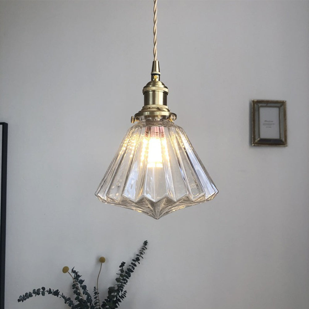 Küchenpendelleuchten aus Messing und Glas