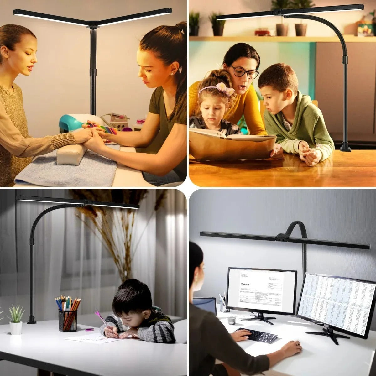BriLight – Elegante Doppel-LED-Schreibtischlampe für modernes Licht
