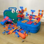 Baukästen für Kinder mit Spielzeugbohrer – Tragbare Konstruktionstasche