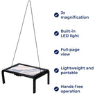 3-fach LED Vergrößerungsglas mit beleuchtetem Vollbild – Handfrei & leicht – Ideal für Senioren und Menschen mit Sehbeeinträchtigungen