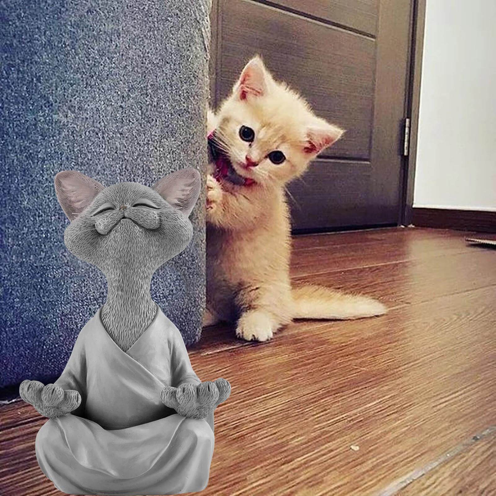 Buddha Katze Statue